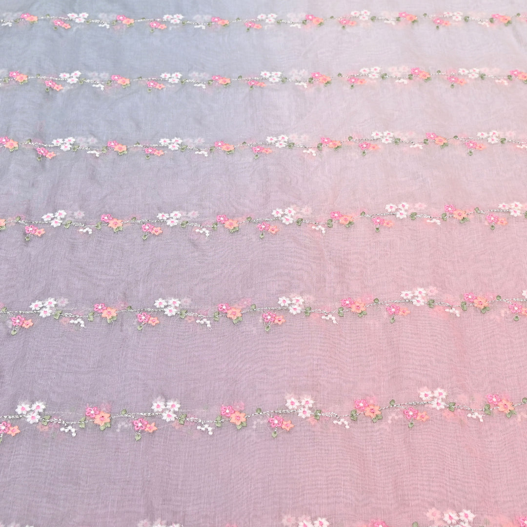 4D Shaded Mul Chanderi Zari & Thread Embroidery Fabric – Designer Summer Fabric GP3925A-4