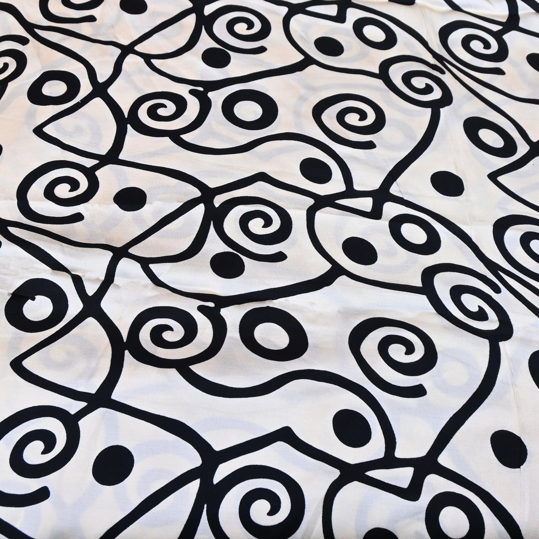 Bemberg Satin Digital Print Fabric 44" – Premium Designer Printed Satin Fabric - 001333-V12