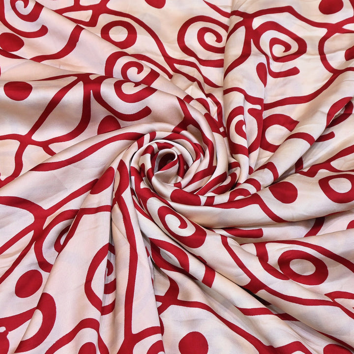 Bemberg Satin Digital Print Fabric 44" – Premium Designer Printed Satin Fabric - 001333-V11