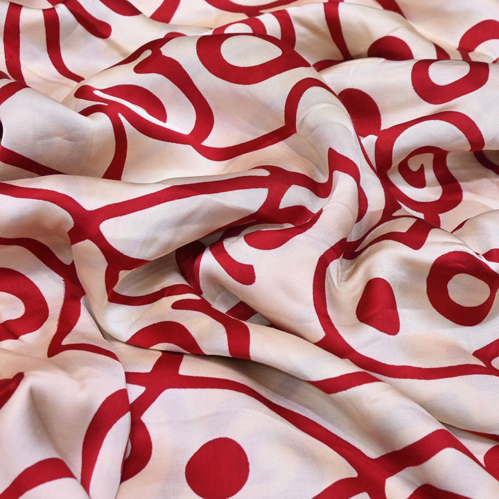 Bemberg Satin Digital Print Fabric 44" – Premium Designer Printed Satin Fabric - 001333-V11
