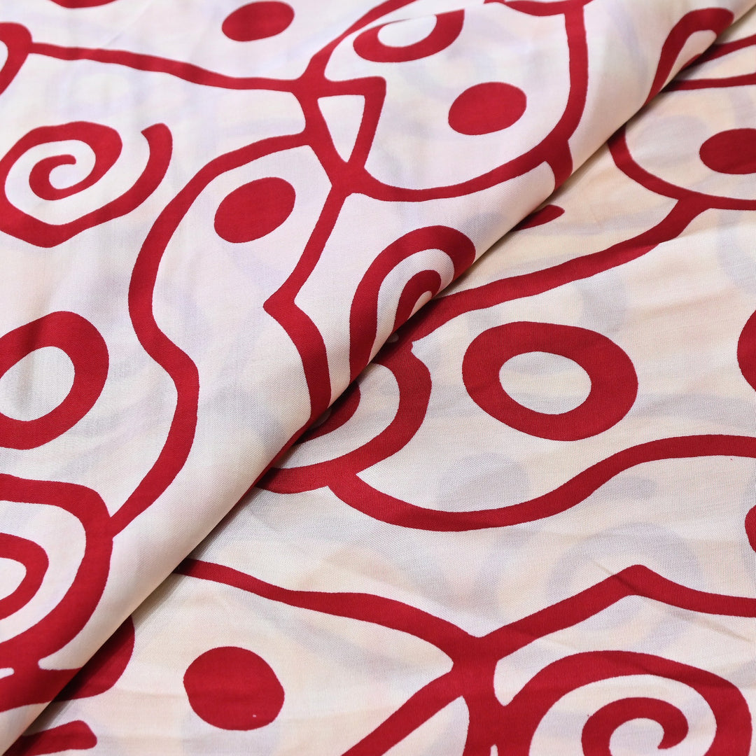 Bemberg Satin Digital Print Fabric 44" – Premium Designer Printed Satin Fabric - 001333-V11