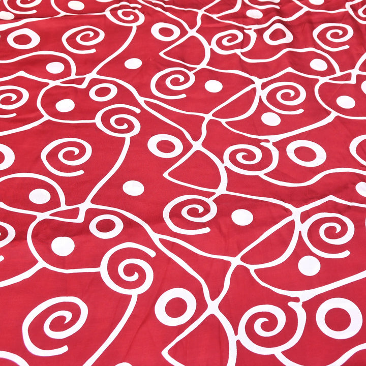 Bemberg Satin Digital Print Fabric 44" – Premium Designer Printed Satin Fabric - 001333-V10