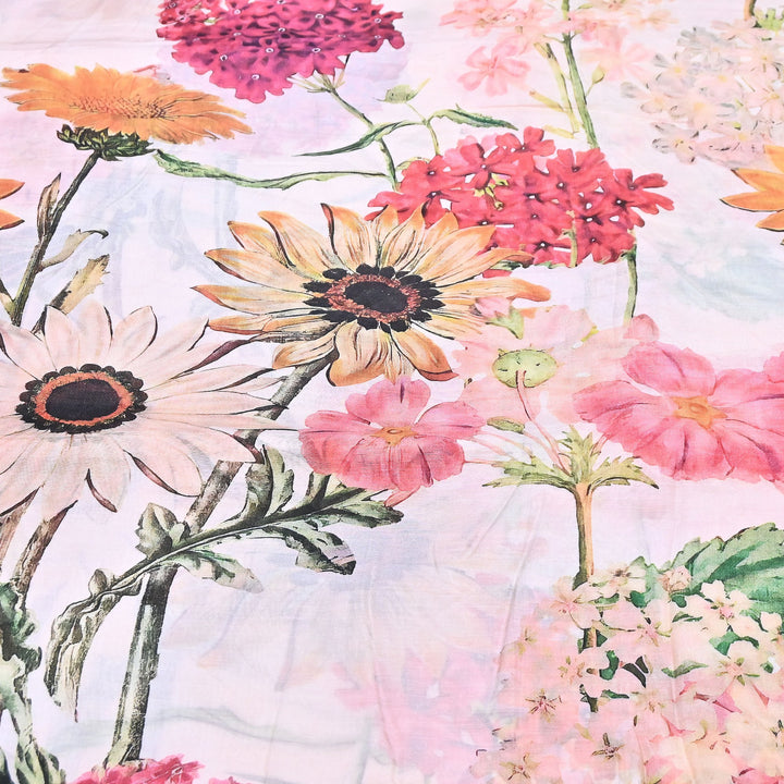 Premium Multicolor Muslin Digital Print Fabric - SNT0011-1