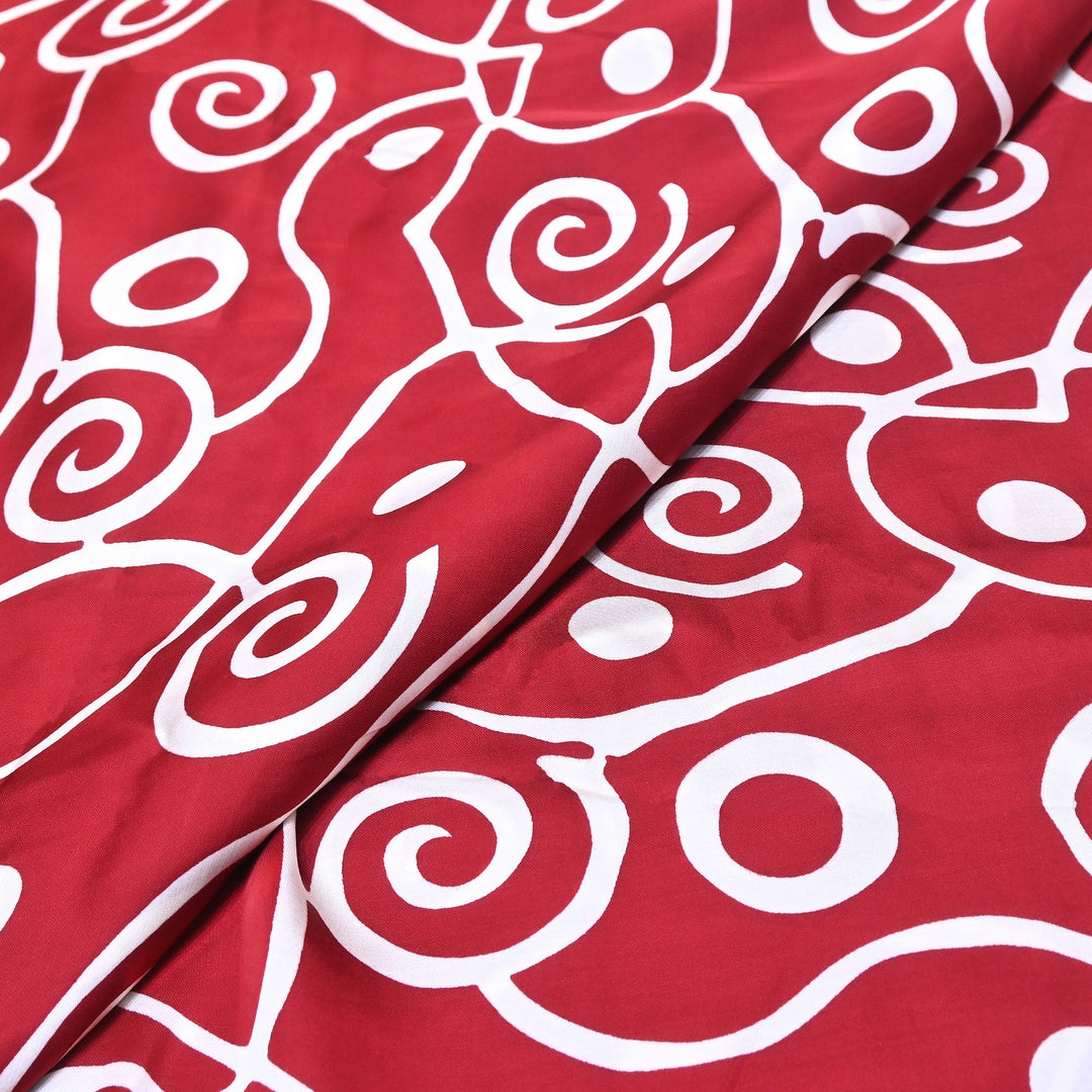 Bemberg Satin Digital Print Fabric 44" – Premium Designer Printed Satin Fabric - 001333-V10