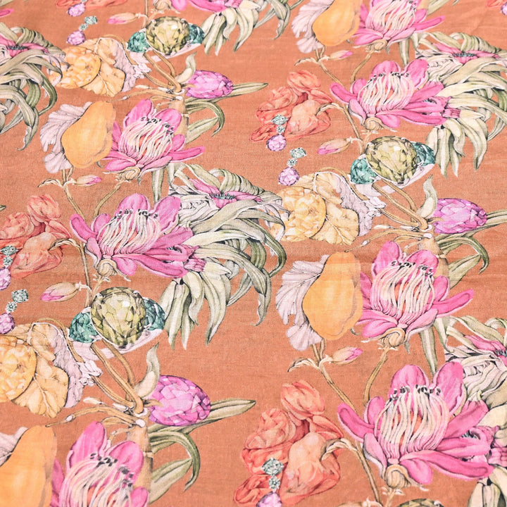 Premium Multicolor Muslin Digital Print Fabric - SNT0011-3