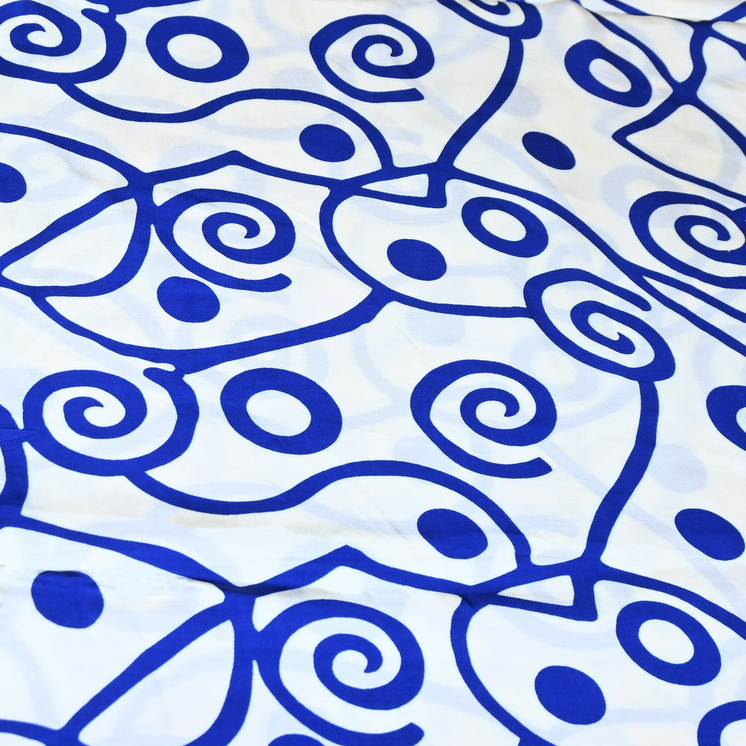 Bemberg Satin Digital Print Fabric 44" – Premium Designer Printed Satin Fabric - 001333-V8