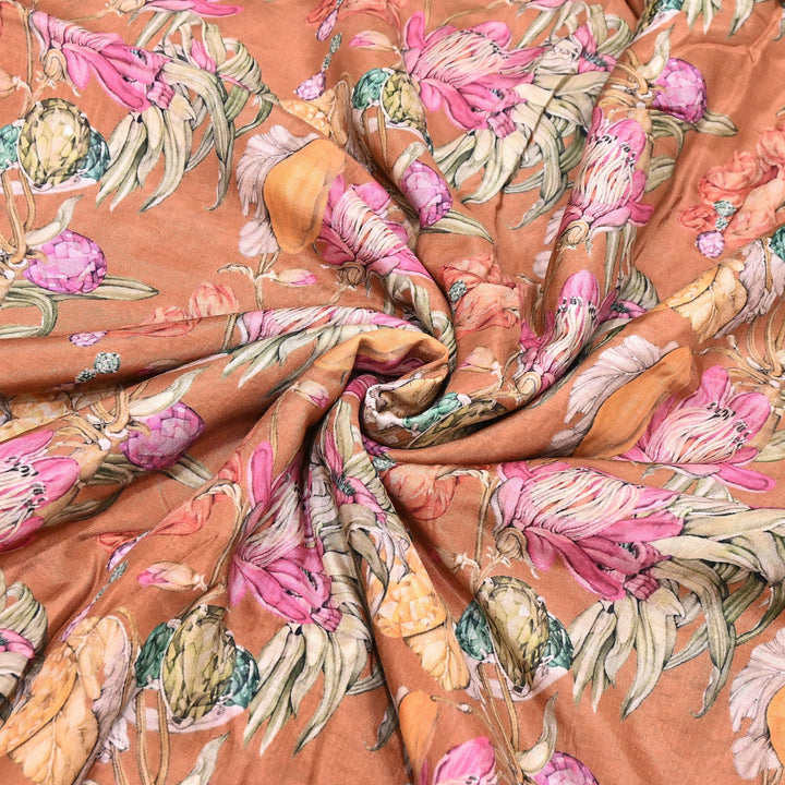 Premium Multicolor Muslin Digital Print Fabric - SNT0011-3