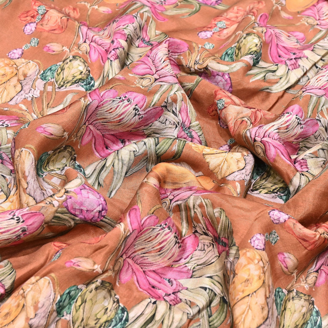 Premium Multicolor Muslin Digital Print Fabric - SNT0011-3