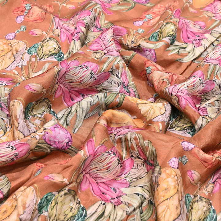 Premium Multicolor Muslin Digital Print Fabric - SNT0011-3