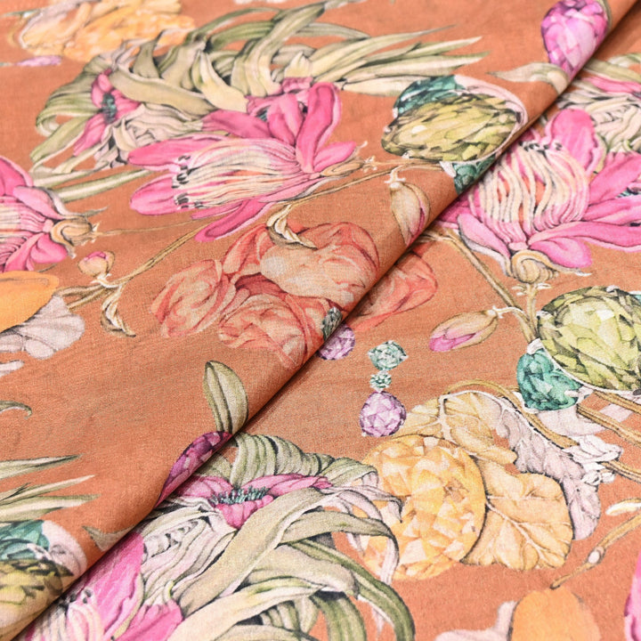 Premium Multicolor Muslin Digital Print Fabric - SNT0011-3