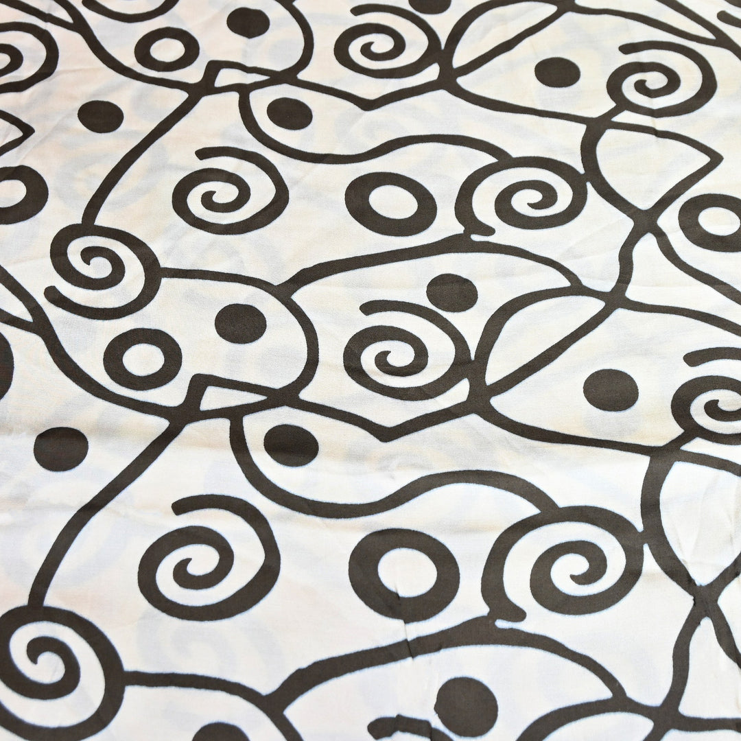 Bemberg Satin Digital Print Fabric 44" – Premium Designer Printed Satin Fabric - 001333-V7