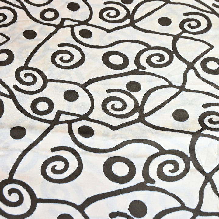 Bemberg Satin Digital Print Fabric 44" – Premium Designer Printed Satin Fabric - 001333-V7