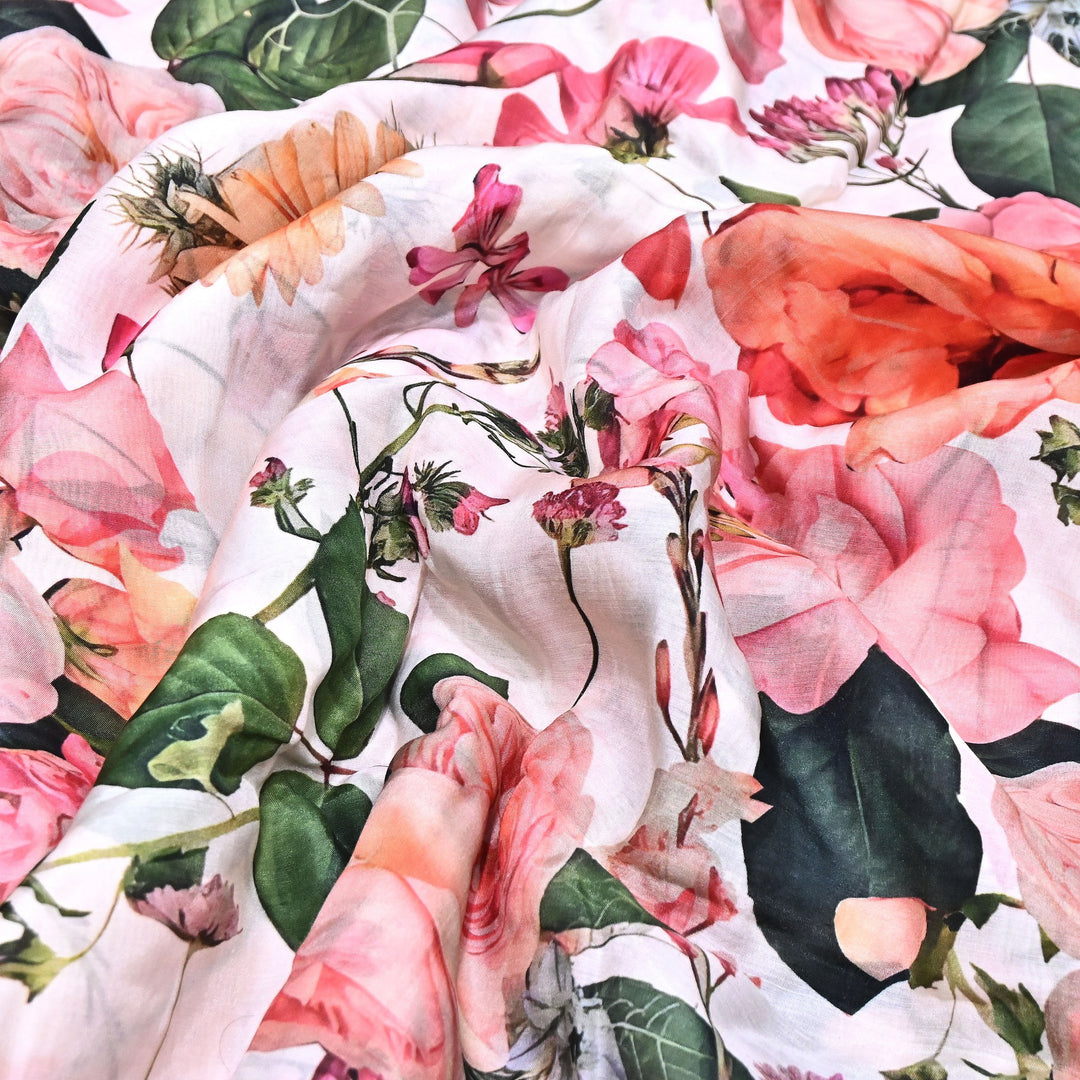 Premium Multicolor Muslin Digital Print Fabric - SNT0011-5