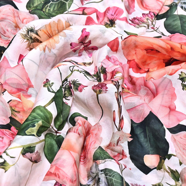 Premium Multicolor Muslin Digital Print Fabric - SNT0011-5