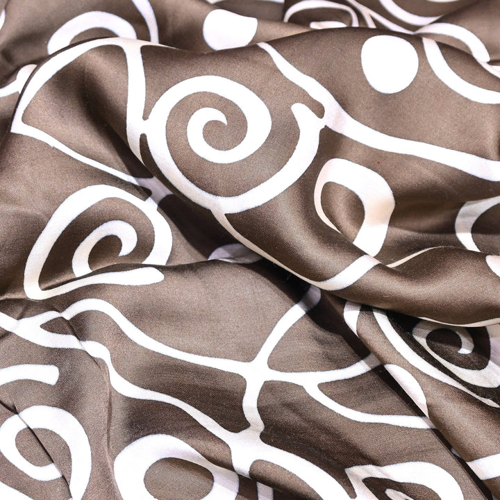 Bemberg Satin Digital Print Fabric 44" – Premium Designer Printed Satin Fabric - 001333-V6