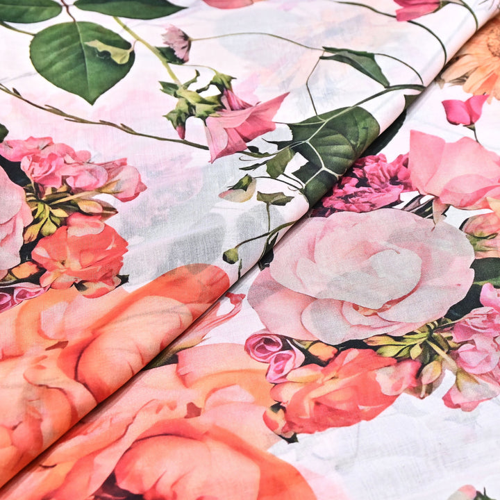 Premium Multicolor Muslin Digital Print Fabric - SNT0011-5