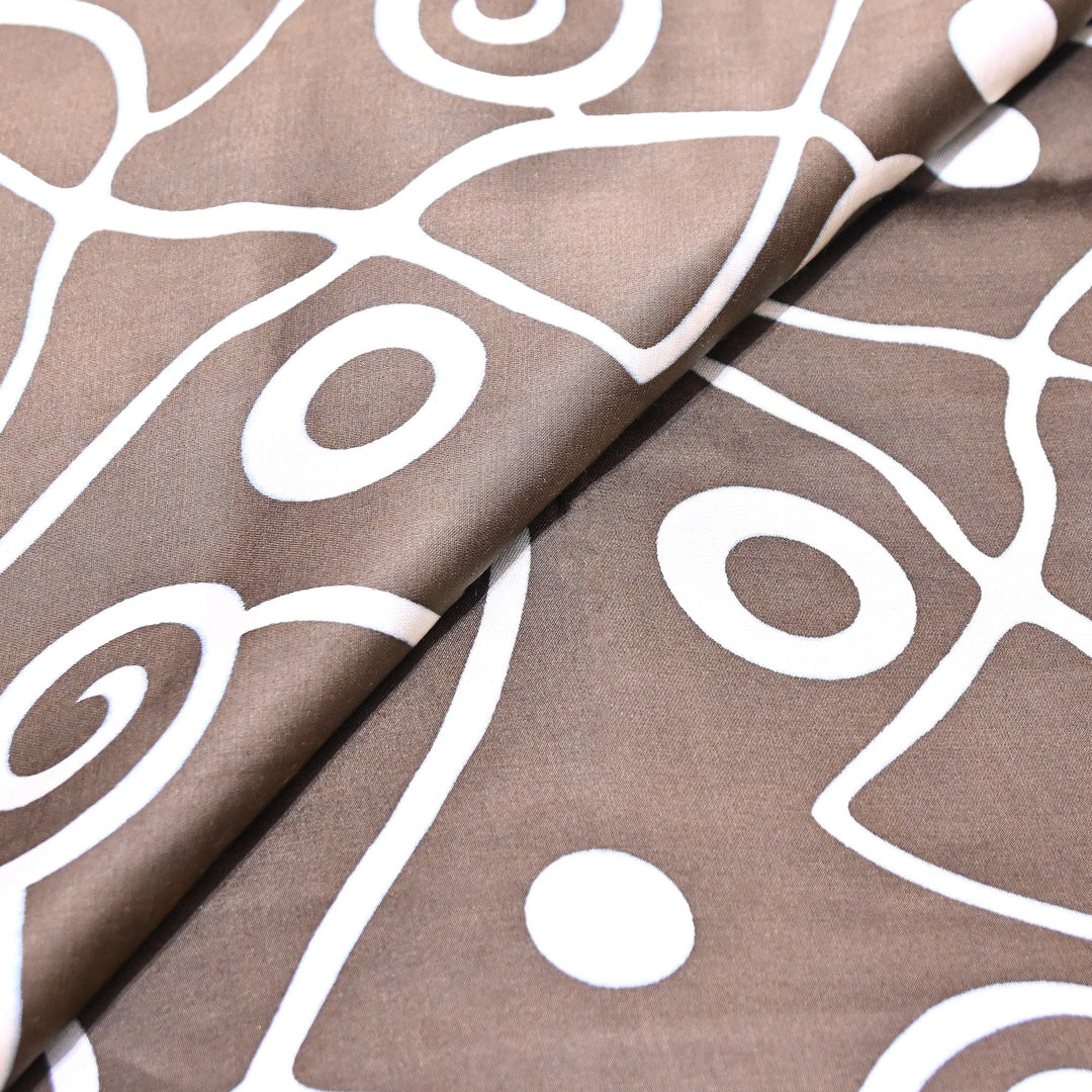 Bemberg Satin Digital Print Fabric 44" – Premium Designer Printed Satin Fabric - 001333-V6