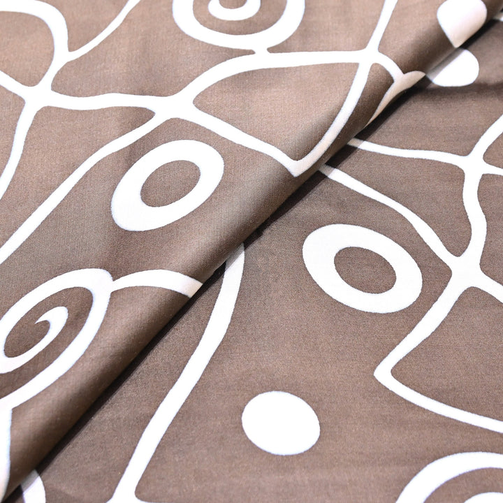 Bemberg Satin Digital Print Fabric 44" – Premium Designer Printed Satin Fabric - 001333-V6