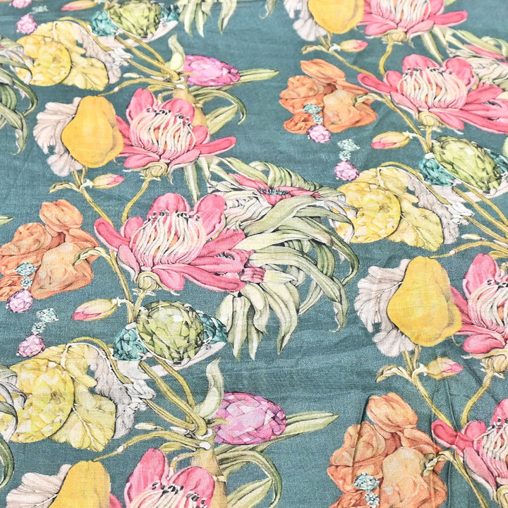 Premium Multicolor Muslin Digital Print Fabric - SNT0011-6