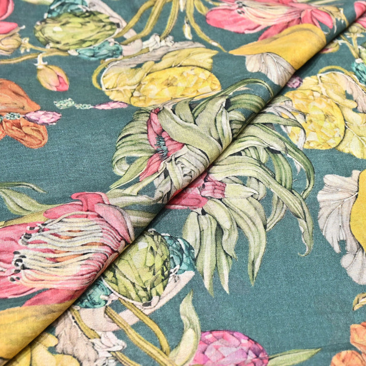 Premium Multicolor Muslin Digital Print Fabric - SNT0011-6