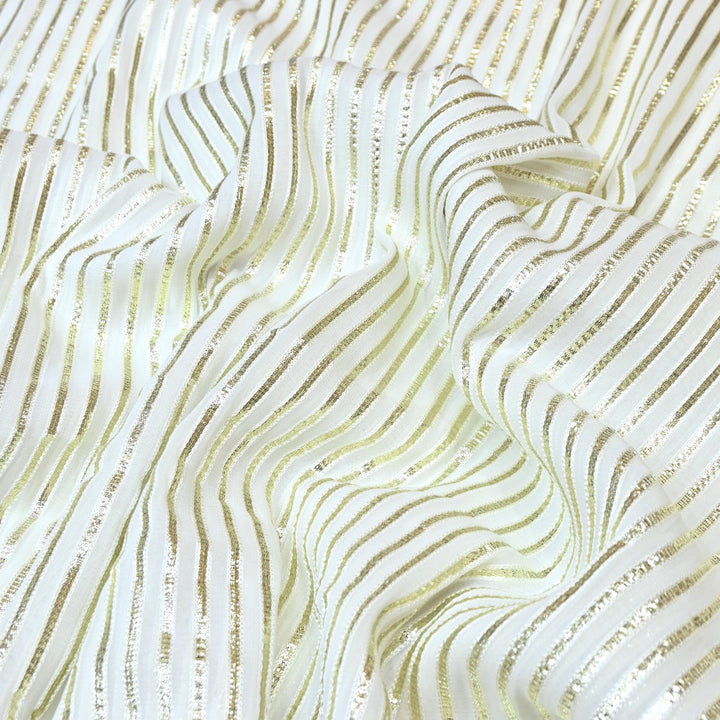 Dyed Viscose Georgette Gota Patti Fabric 44" – Premium Embellished Designer Fabric - RC2335-5