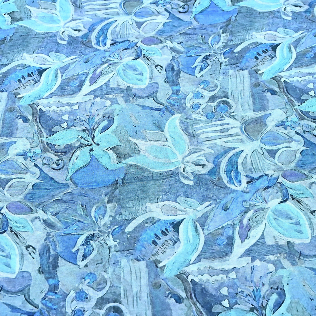 Premium Multicolor Muslin Digital Print Fabric - SNT0011-7