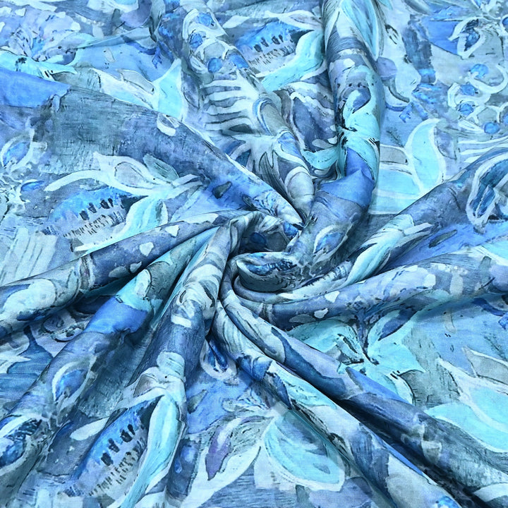Premium Multicolor Muslin Digital Print Fabric - SNT0011-7