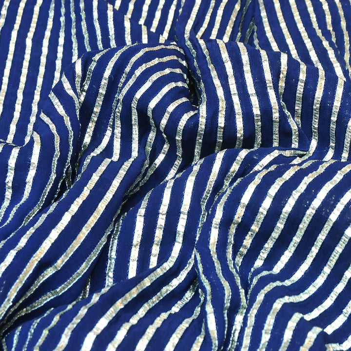 Dyed Viscose Georgette Gota Patti Fabric 44" – Premium Embellished Designer Fabric - RC2335-6