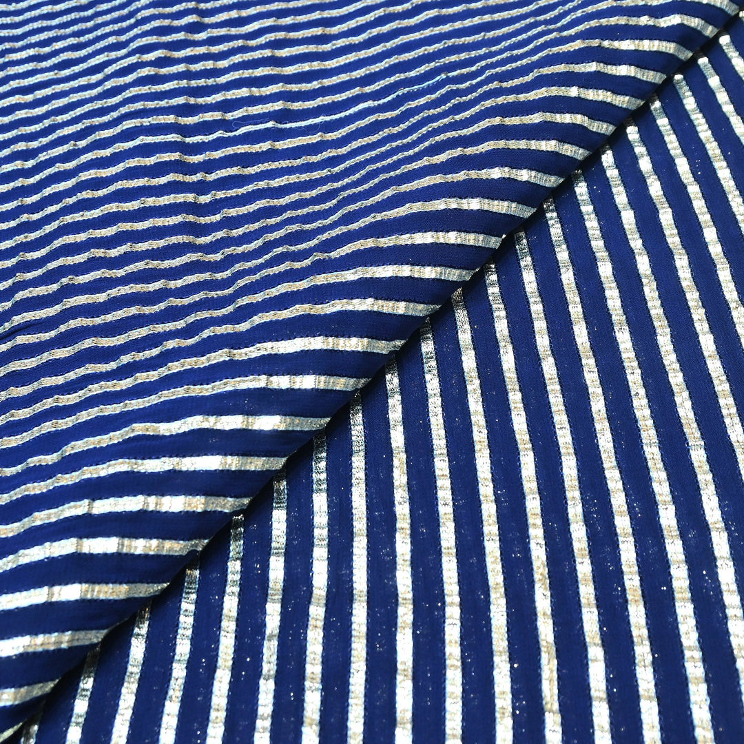 Dyed Viscose Georgette Gota Patti Fabric 44" – Premium Embellished Designer Fabric - RC2335-6