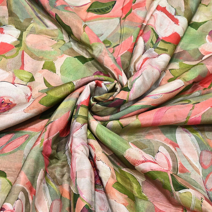 Premium Multicolor Muslin Digital Print Fabric - SNT0011-8