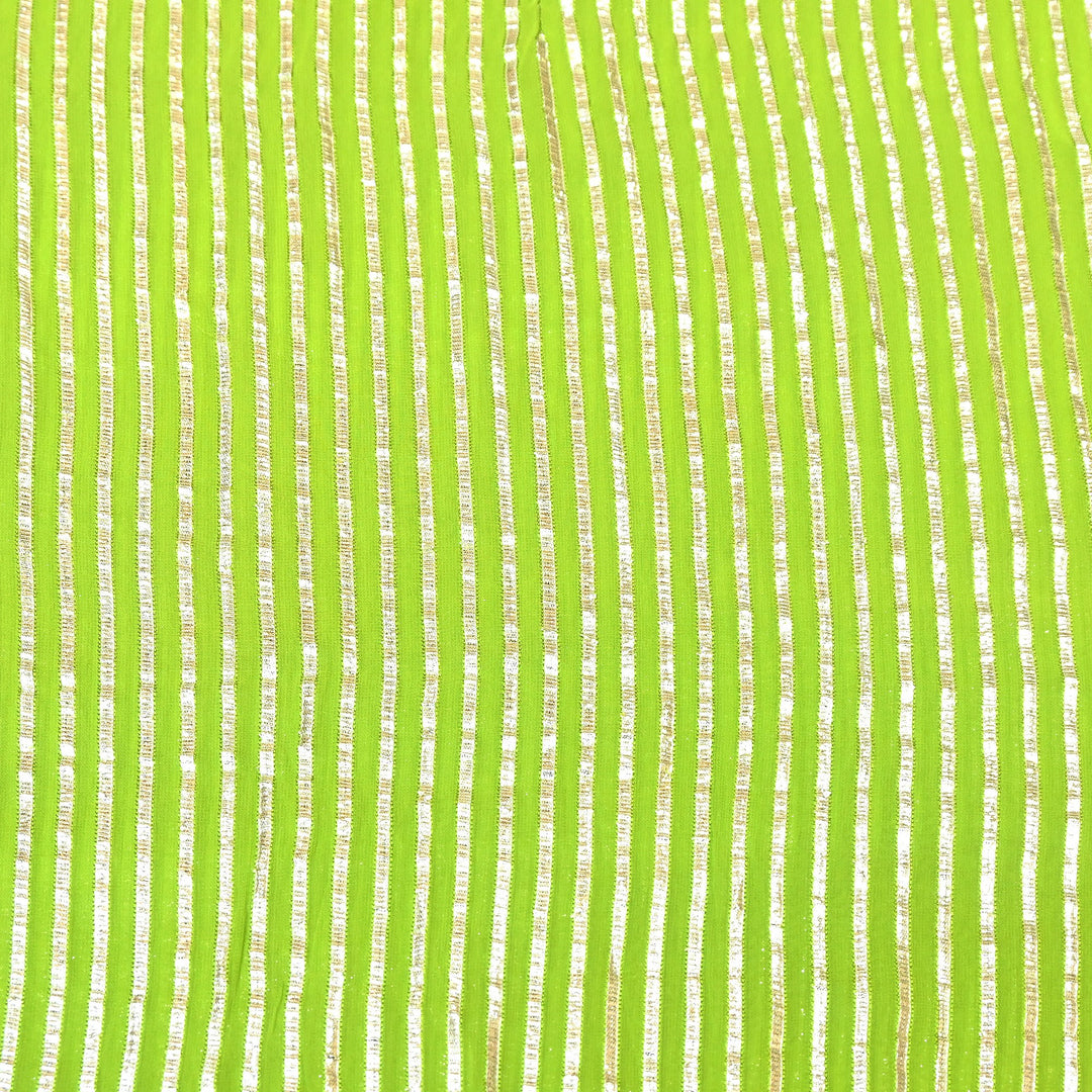 Dyed Viscose Georgette Gota Patti Fabric 44" – Premium Embellished Designer Fabric - RC2335-4