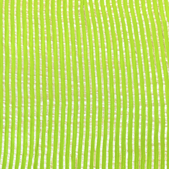 Dyed Viscose Georgette Gota Patti Fabric 44" – Premium Embellished Designer Fabric - RC2335-4