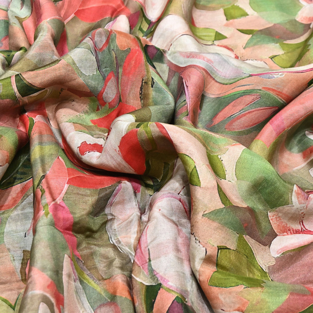 Premium Multicolor Muslin Digital Print Fabric - SNT0011-8