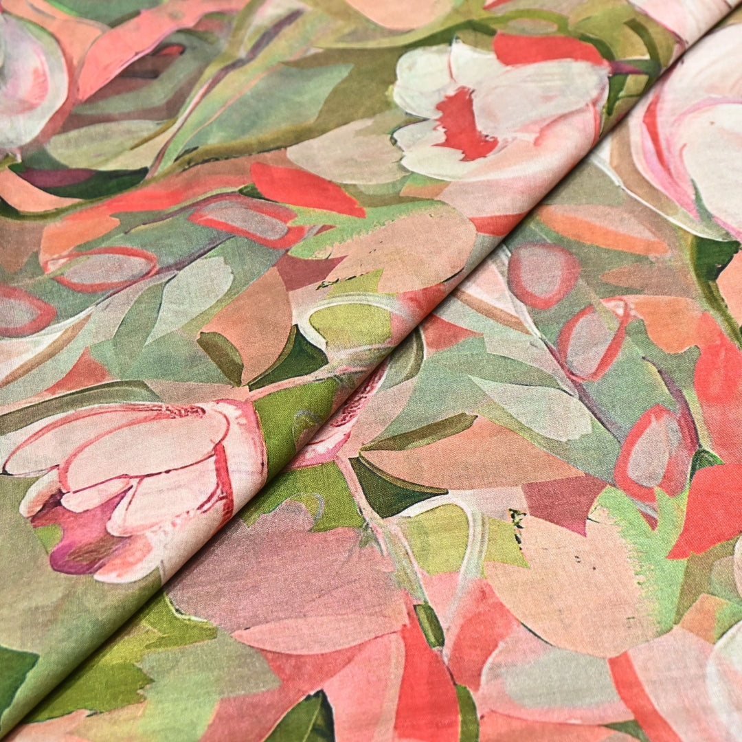 Premium Multicolor Muslin Digital Print Fabric - SNT0011-8