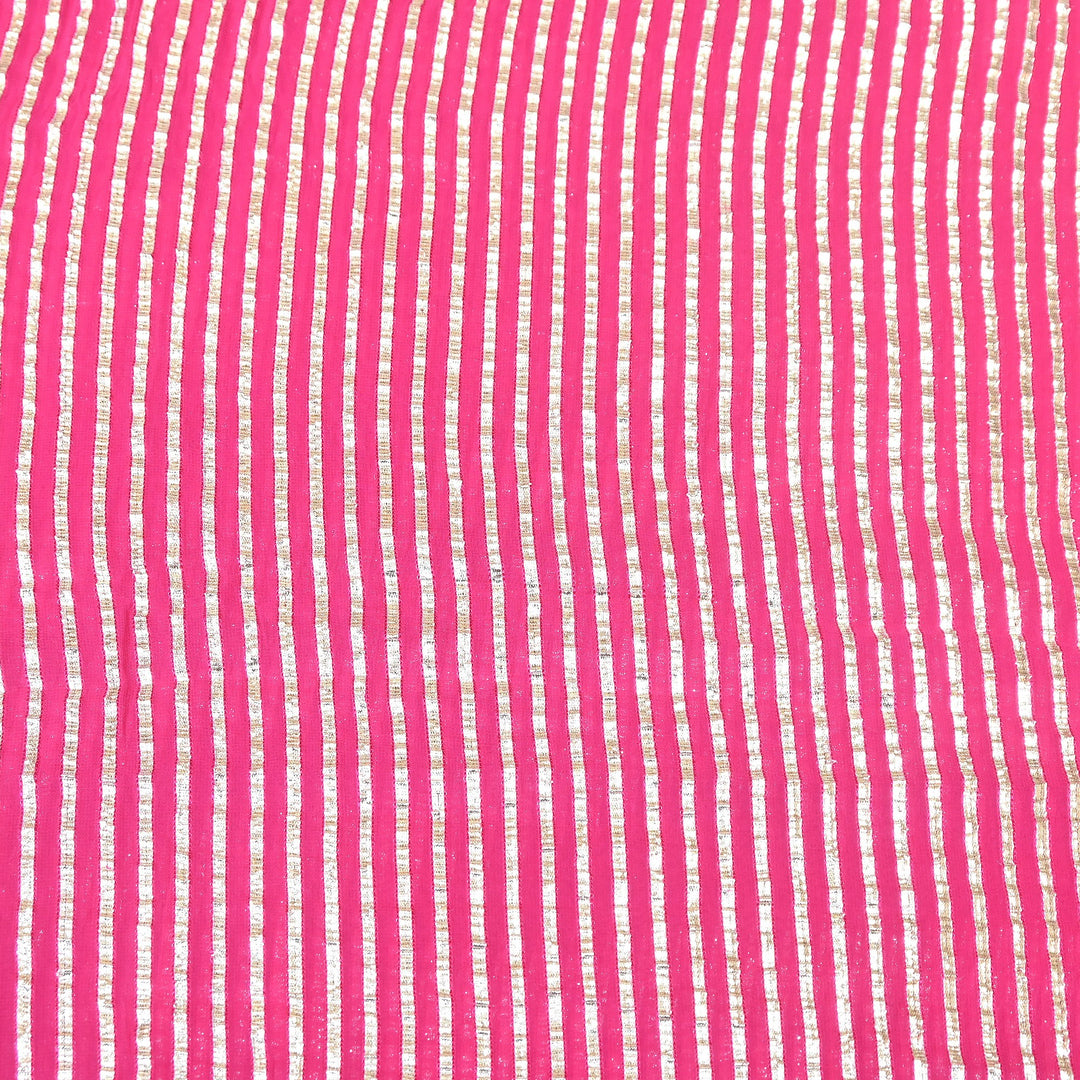 Dyed Viscose Georgette Gota Patti Fabric 44" – Premium Embellished Designer Fabric - RC2335-3
