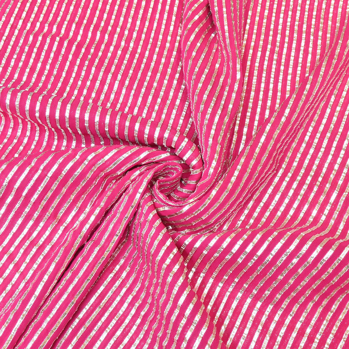 Dyed Viscose Georgette Gota Patti Fabric 44" – Premium Embellished Designer Fabric - RC2335-3