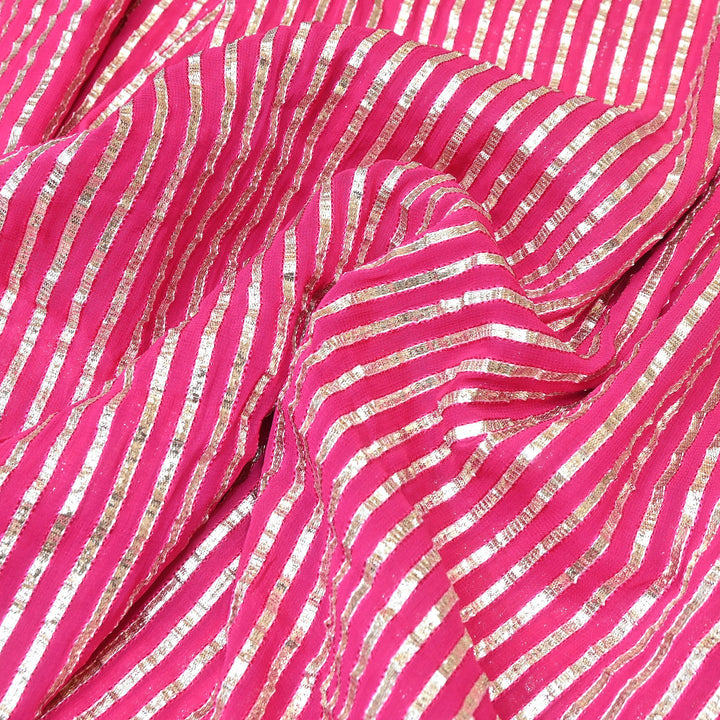 Dyed Viscose Georgette Gota Patti Fabric 44" – Premium Embellished Designer Fabric - RC2335-3