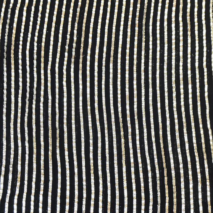 Dyed Viscose Georgette Gota Patti Fabric 44" – Premium Embellished Designer Fabric - RC2335-2