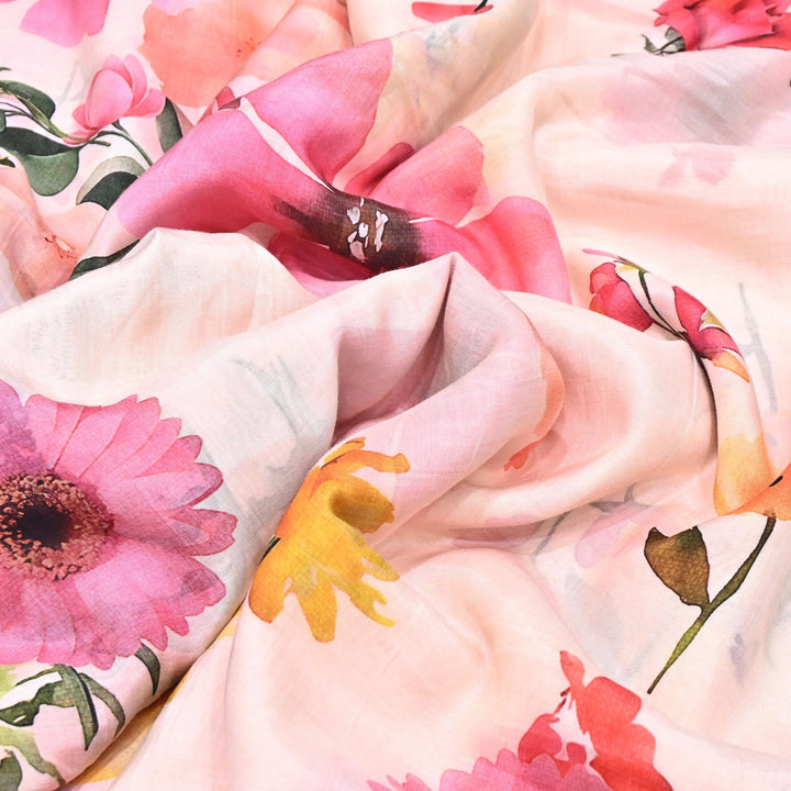 Premium Multicolor Muslin Digital Print Fabric - SNT0011-10