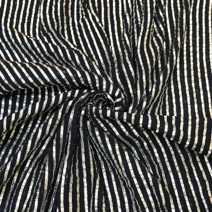 Dyed Viscose Georgette Gota Patti Fabric 44" – Premium Embellished Designer Fabric - RC2335-2