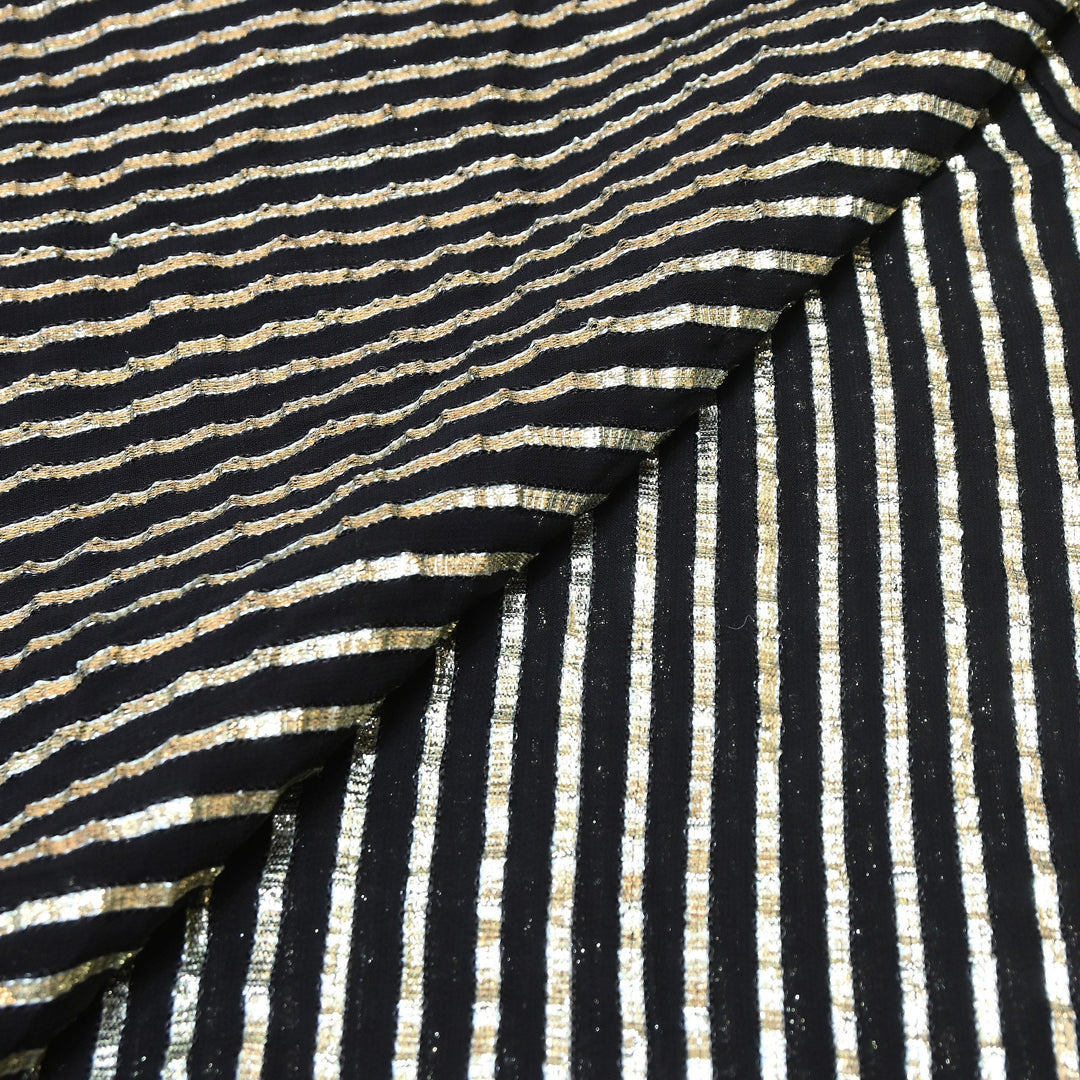 Dyed Viscose Georgette Gota Patti Fabric 44" – Premium Embellished Designer Fabric - RC2335-2