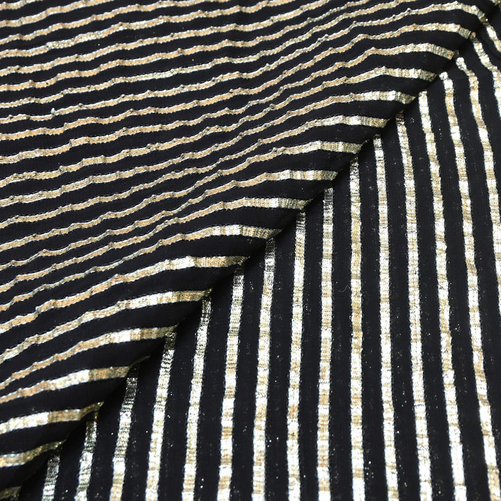 Dyed Viscose Georgette Gota Patti Fabric 44" – Premium Embellished Designer Fabric - RC2335-2