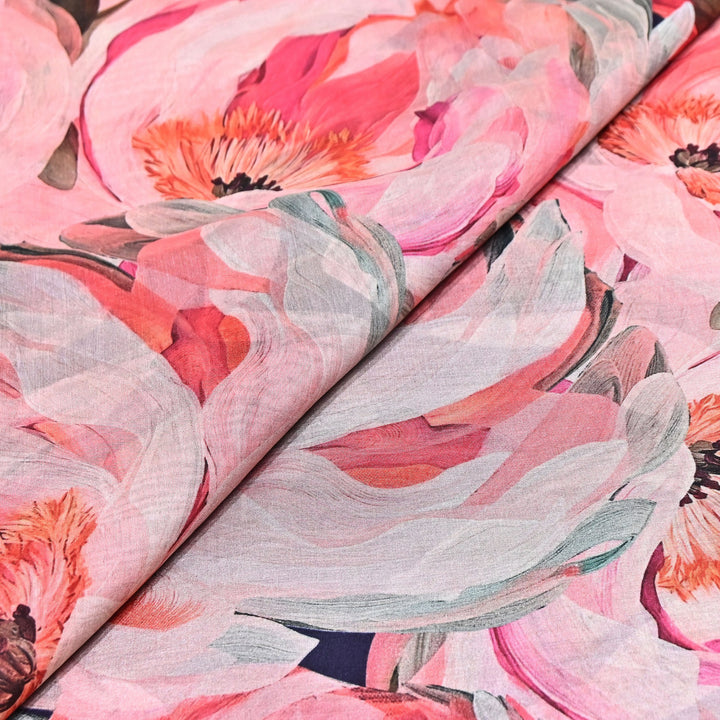 Premium Multicolor Muslin Digital Print Fabric - SNT0011-12