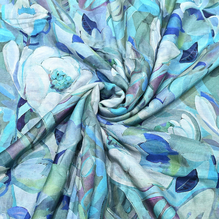 Premium Multicolor Muslin Digital Print Fabric - SNT0011-14