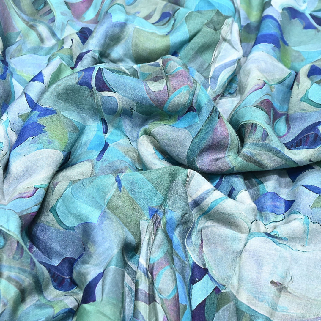 Premium Multicolor Muslin Digital Print Fabric - SNT0011-14