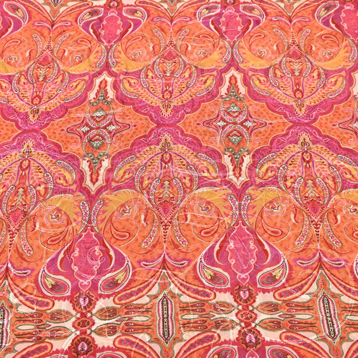 Viscose Georgette Floral Digital Print With Thread Embroidery Fabric LT0265-3