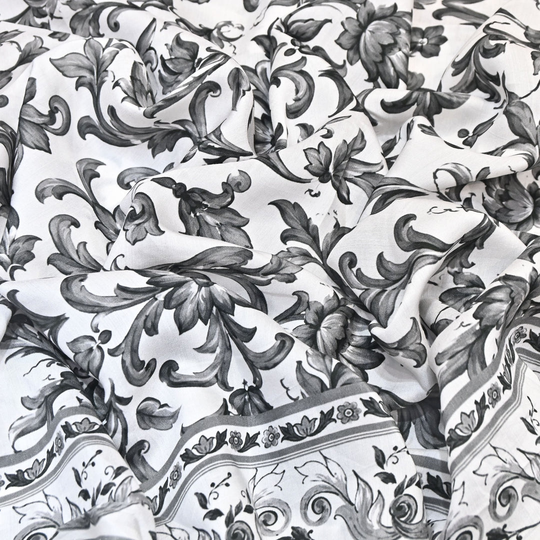 Premium Multicolor Muslin Digital Print Fabric - 000844-1