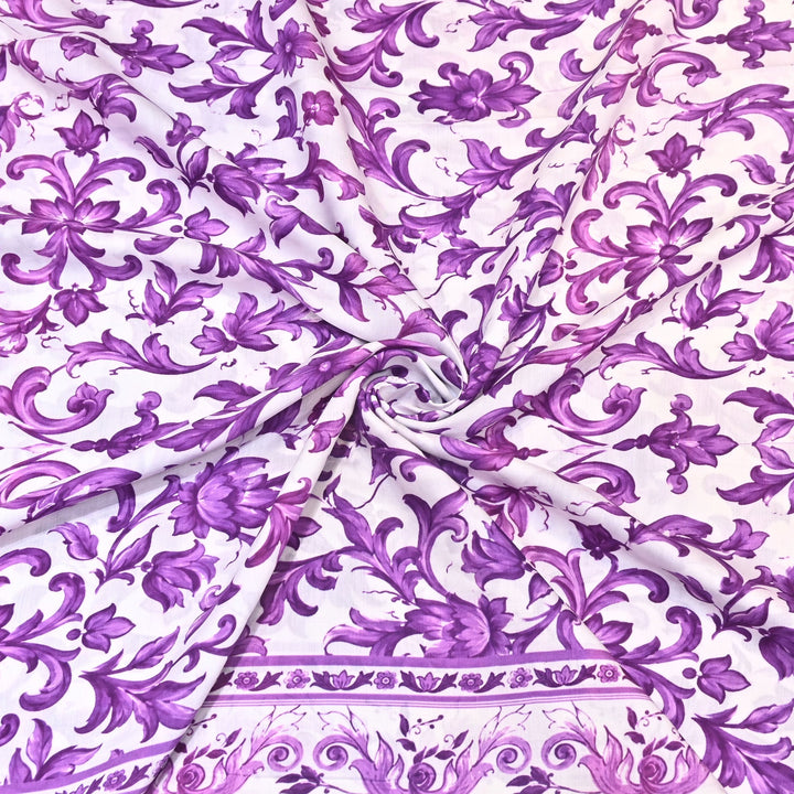 Premium Multicolor Muslin Digital Print Fabric - 000844-3