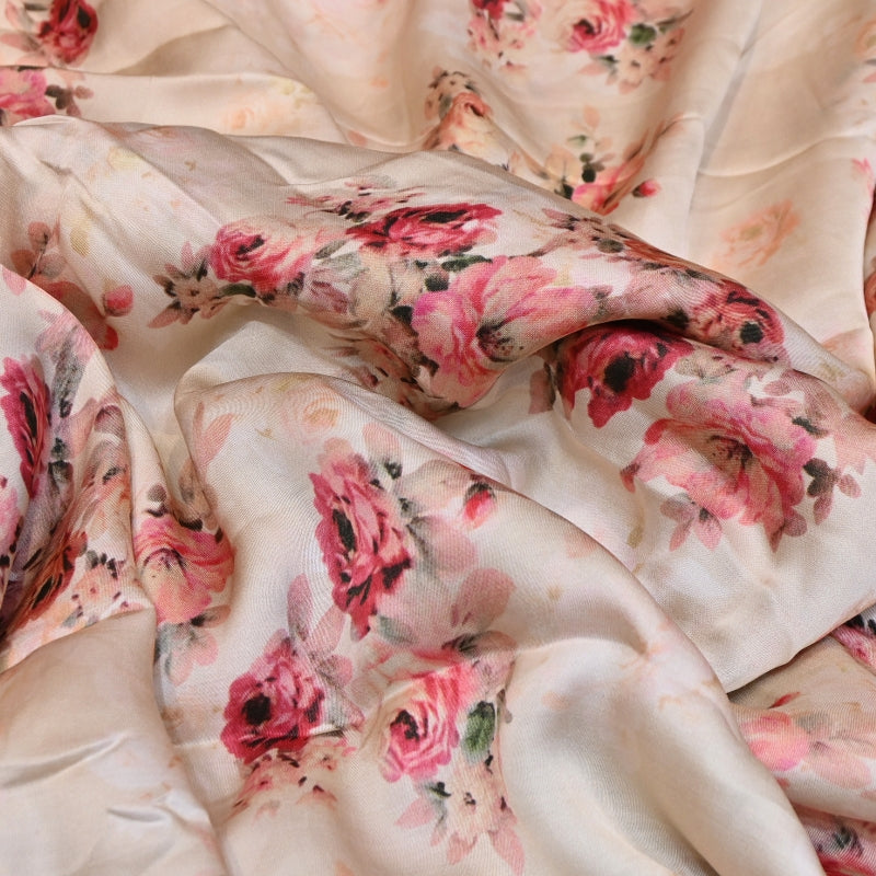 Elegant Modal Satin Digital Print Fabric 5 – Soft Luxury Designer Fabric - 001416-F3