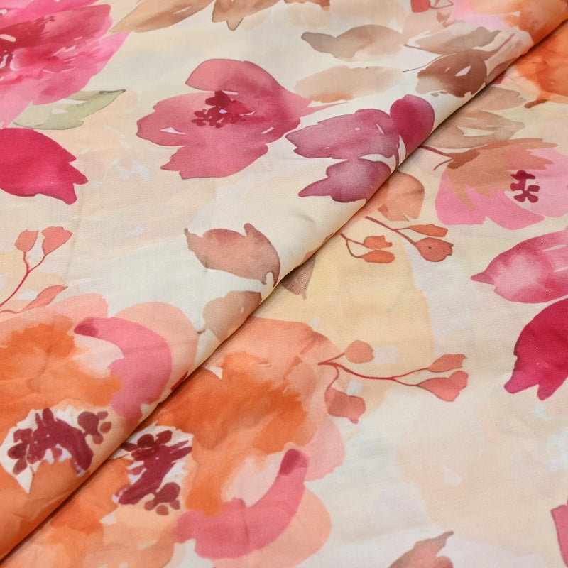 Elegant Modal Satin Digital Print Fabric 5 – Soft Luxury Designer Fabric - 001416-F4